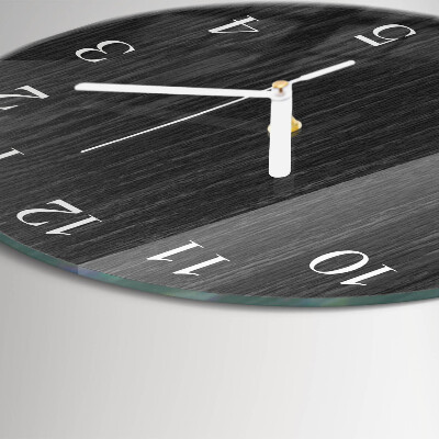 Glas wanduhr Holz