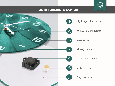 Glas wanduhr Olivenöl