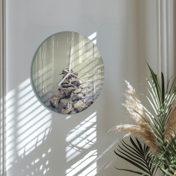 Glas wanduhr Flussufer