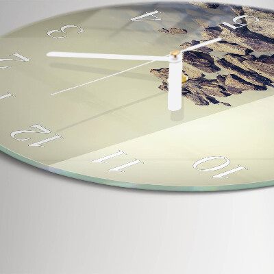 Glas wanduhr Flussufer