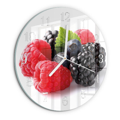 Glas wanduhr Beeren