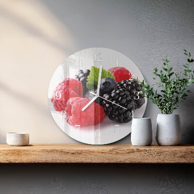 Glas wanduhr Beeren