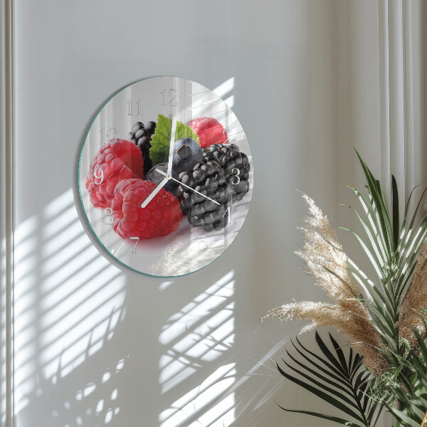 Glas wanduhr Beeren