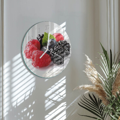 Glas wanduhr Beeren