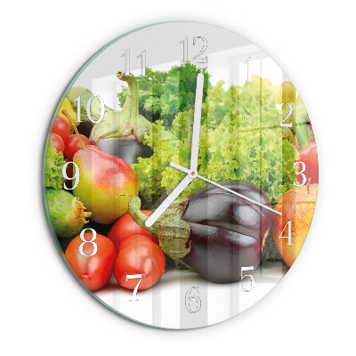 Glas wanduhr Gemüse