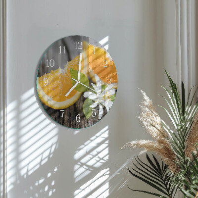 Glas wanduhr Zitronensäure