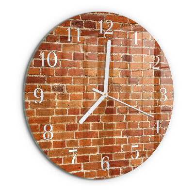 Glas wanduhr Ziegelmauer