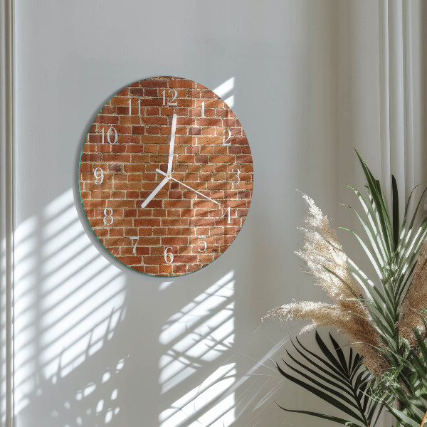 Glas wanduhr Ziegelmauer