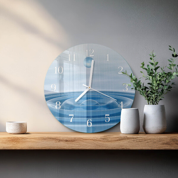 Glas wanduhr Wasser