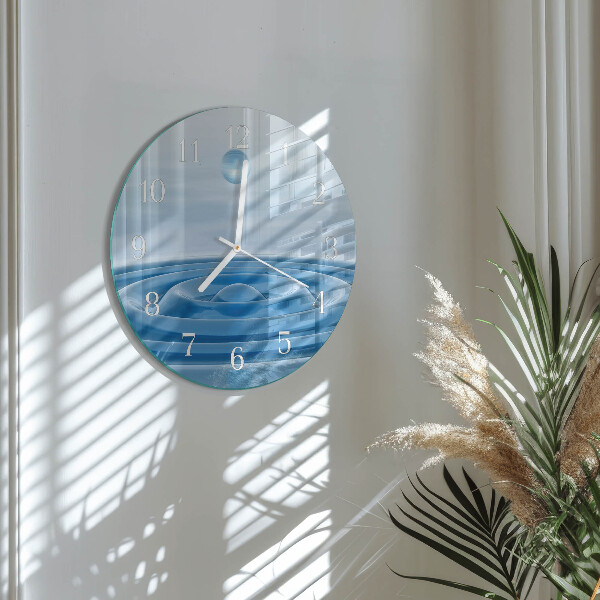 Glas wanduhr Wasser