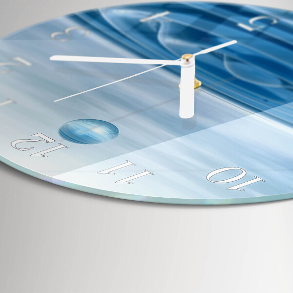 Glas wanduhr Wasser