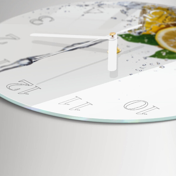 Glas wanduhr Zitronen