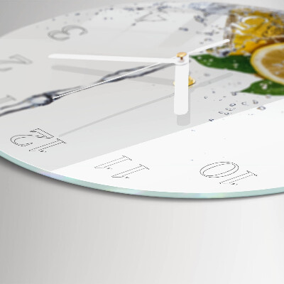 Glas wanduhr Zitronen