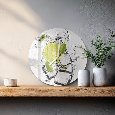 Glas wanduhr Kalziumkarbonat