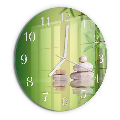 Glas wanduhr Zen-Steine