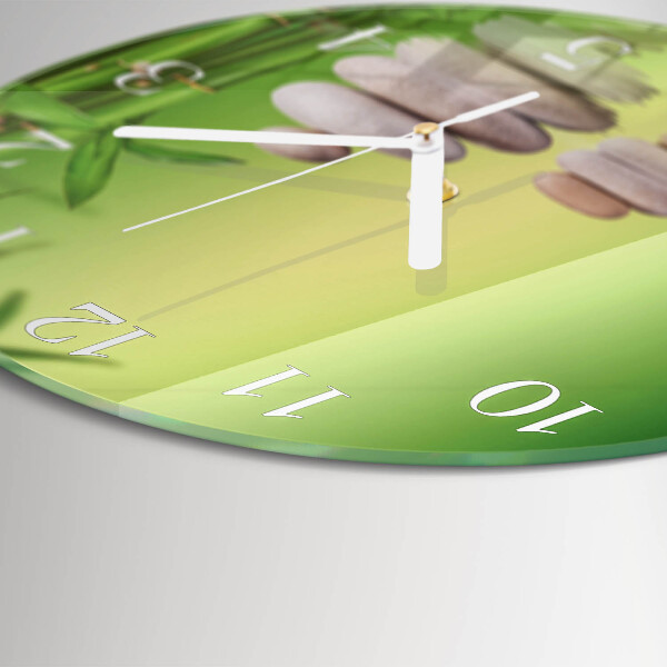Glas wanduhr Zen-Steine