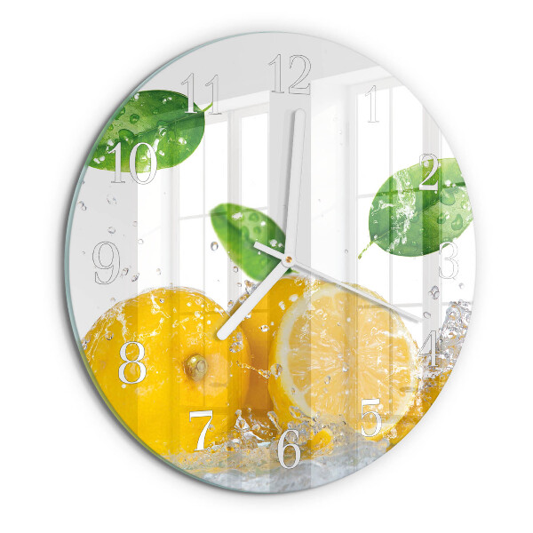 Glas wanduhr Zitronensäure
