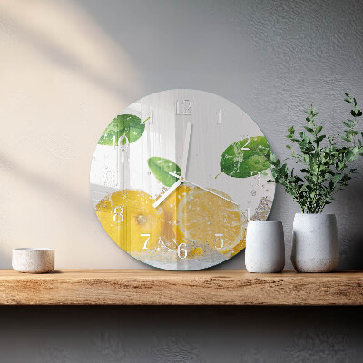 Glas wanduhr Zitronensäure
