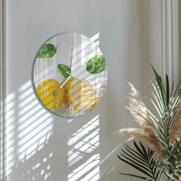 Glas wanduhr Zitronensäure