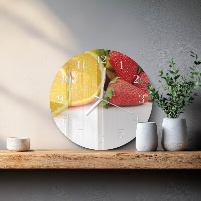 Glas wanduhr Obst