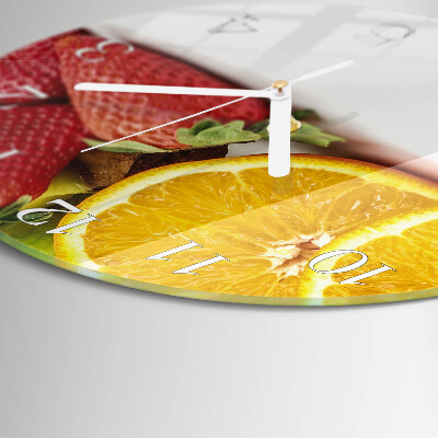 Glas wanduhr Obst