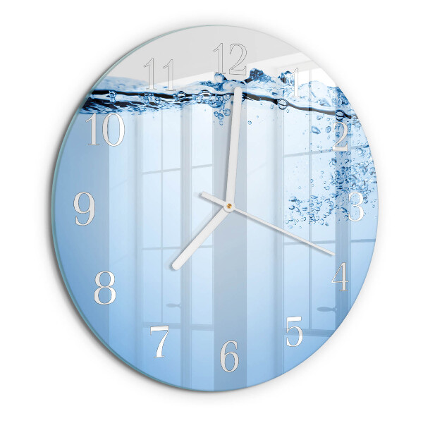 Glas wanduhr Wasser