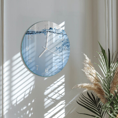 Glas wanduhr Wasser