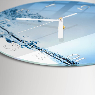 Glas wanduhr Wasser