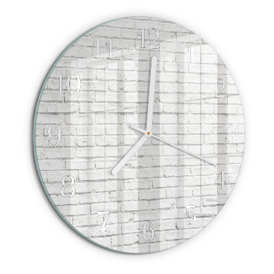 Glas wanduhr Ziegelmauer