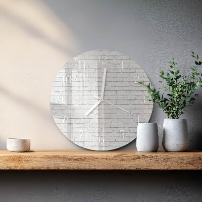 Glas wanduhr Ziegelmauer