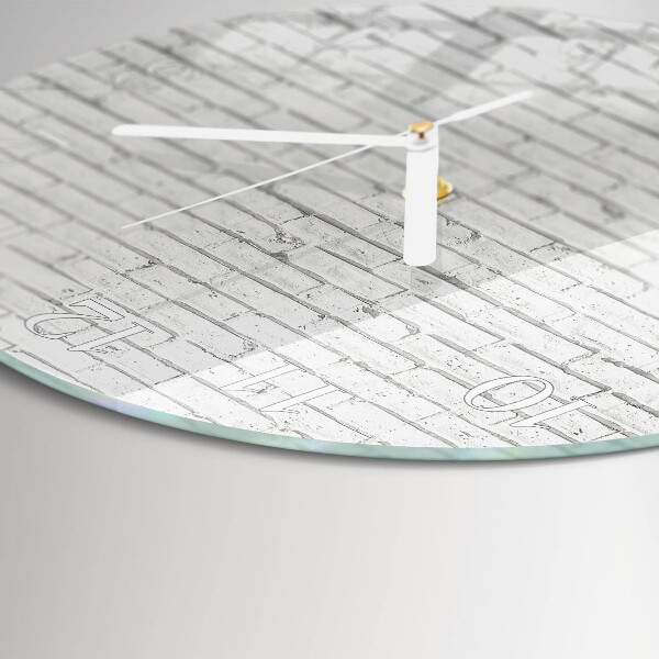 Glas wanduhr Ziegelmauer