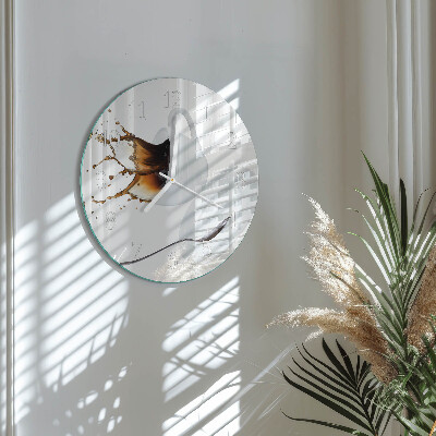 Glas wanduhr Tasse Kaffee