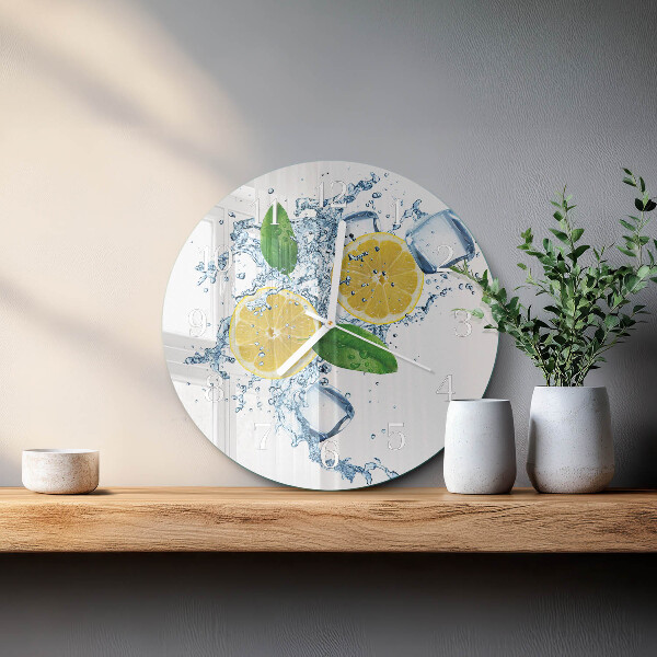 Glas wanduhr Zitronensäure