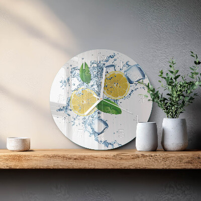 Glas wanduhr Zitronensäure