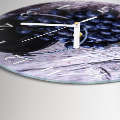 Glas wanduhr Blaubeeren