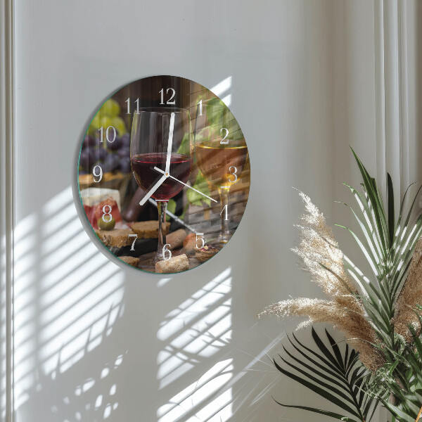 Glas wanduhr Weinglas