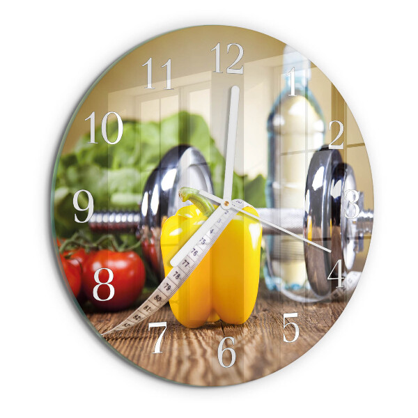 Glas wanduhr Pfeffer