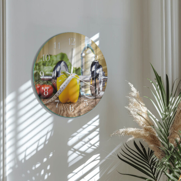 Glas wanduhr Pfeffer