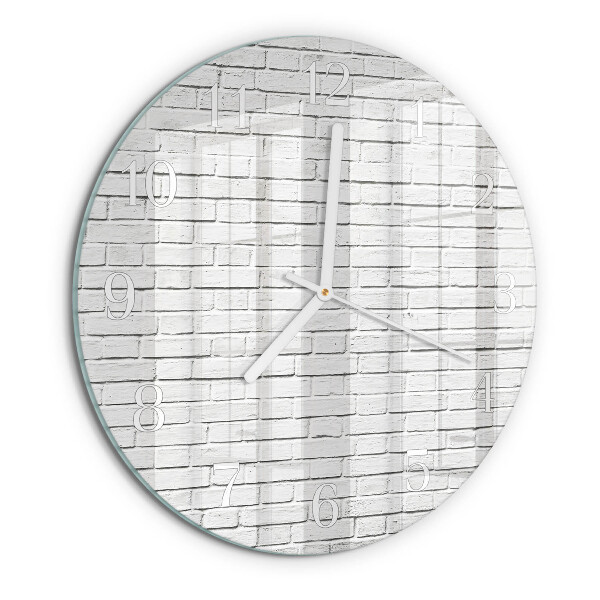 Glas wanduhr Ziegelmauer