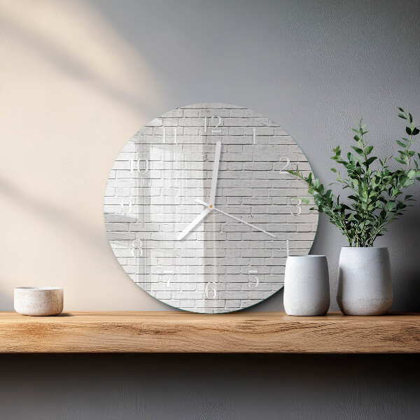 Glas wanduhr Ziegelmauer