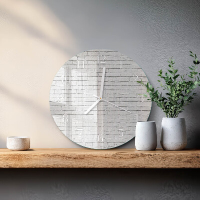 Glas wanduhr Ziegelmauer