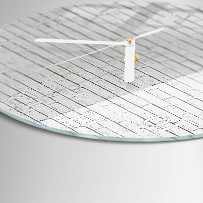 Glas wanduhr Ziegelmauer