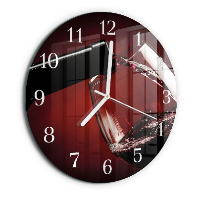 Glas wanduhr Weinglas