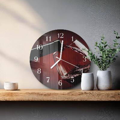 Glas wanduhr Weinglas