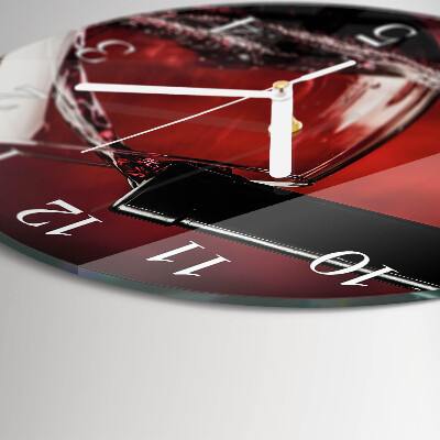 Glas wanduhr Weinglas