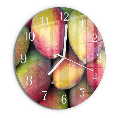 Glas wanduhr Obst