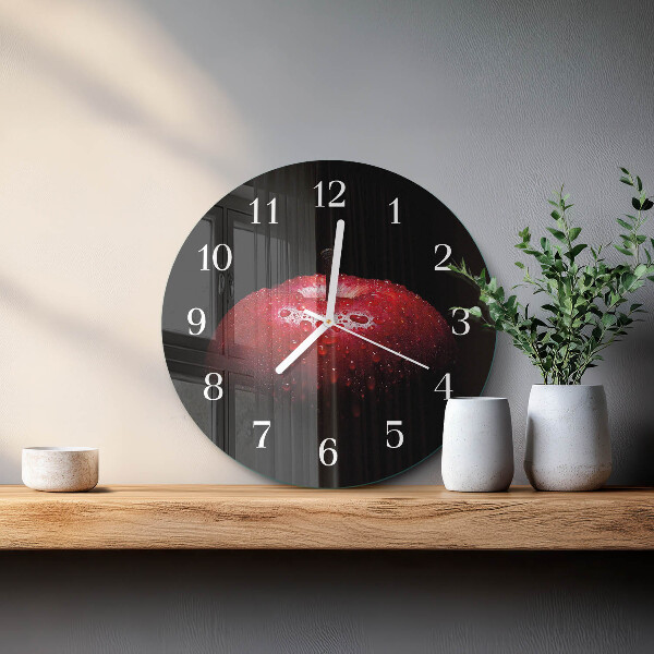 Glas wanduhr Apfel
