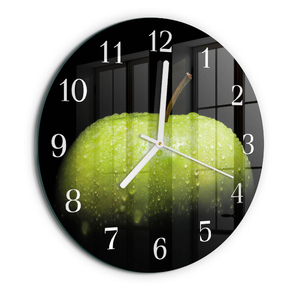 Glas wanduhr Apfel