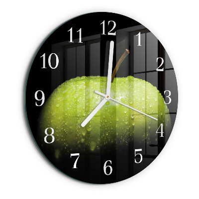 Glas wanduhr Apfel