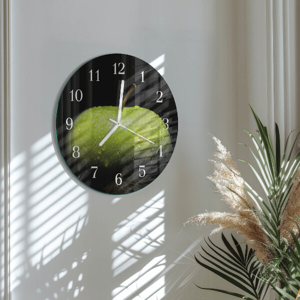 Glas wanduhr Apfel